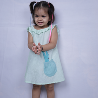 Mint Bunny Pocket Dress