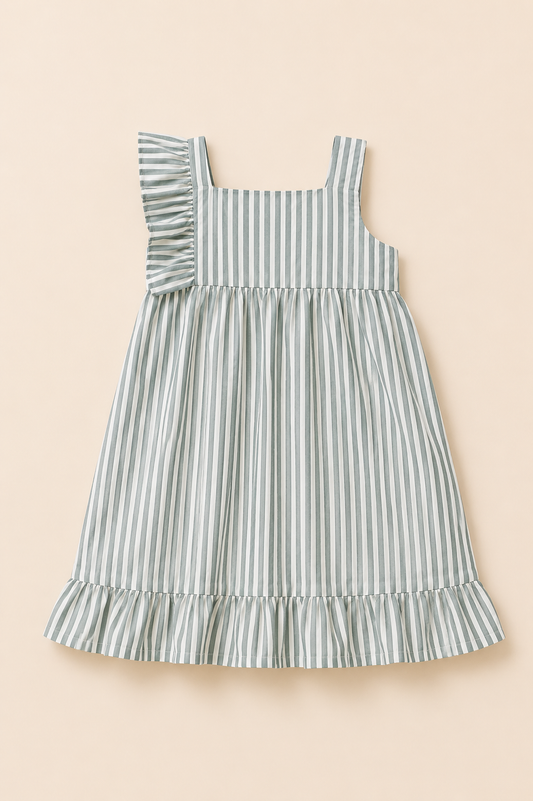 Sage Stripe Dress