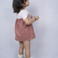 Berry Cream Button Dress
