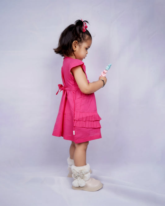 Fuchsia Flutter Dress