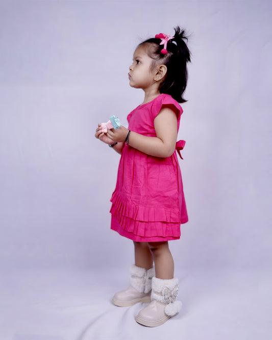Fuchsia Flutter Dress
