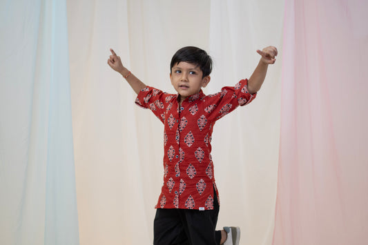 Pattern Pop Kurta Set