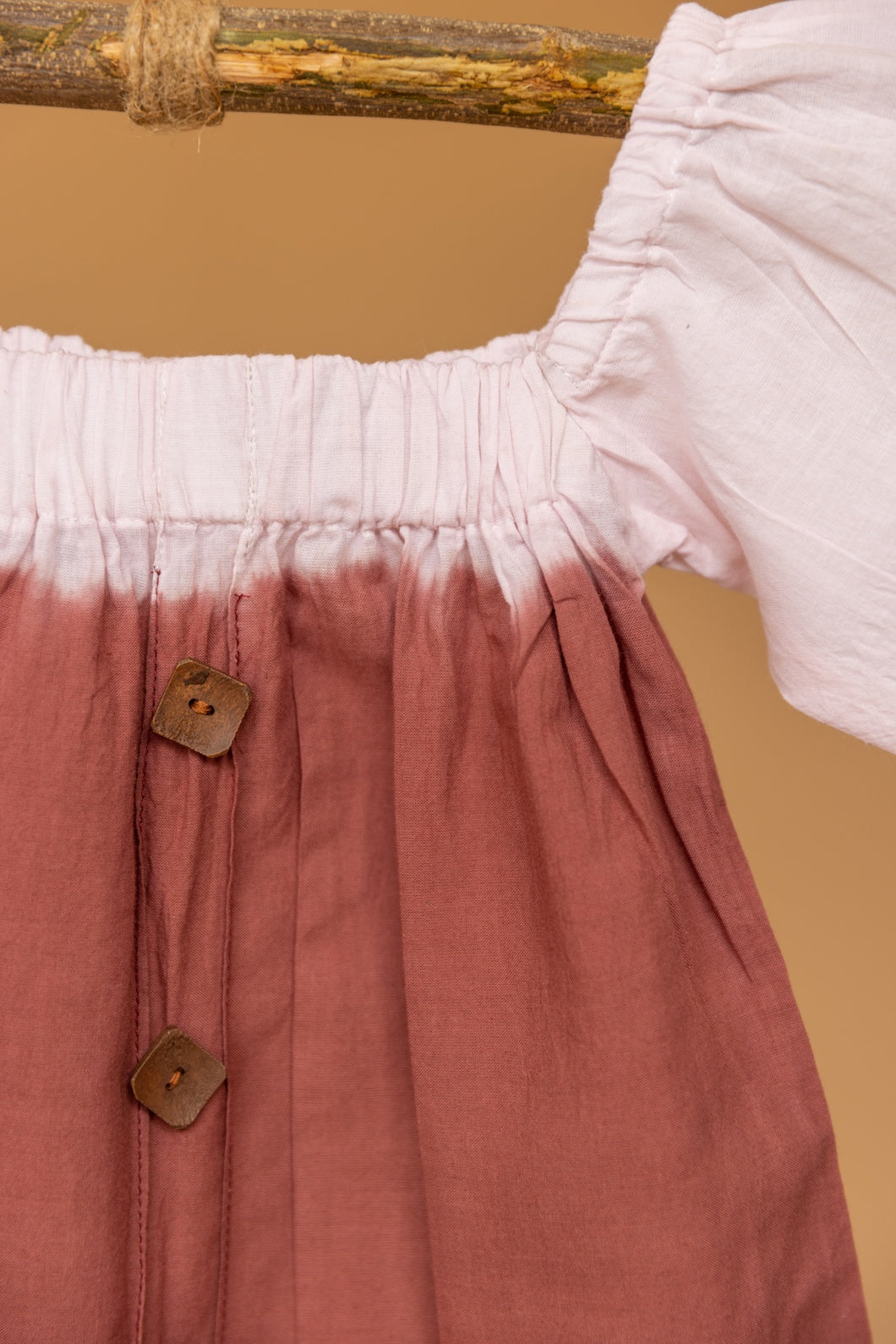 Berry Cream Button Dress