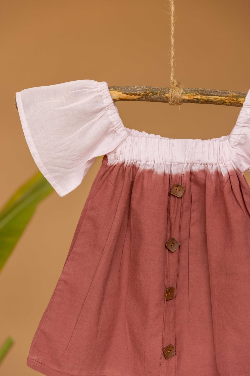 Berry Cream Button Dress
