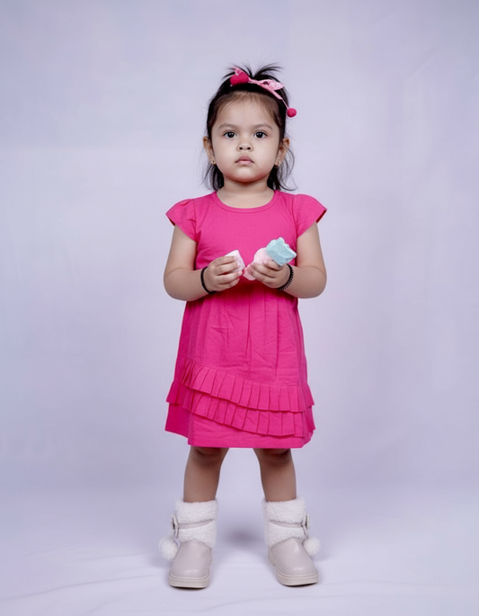 Fuchsia Flutter Dress
